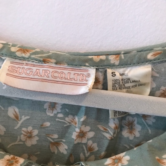 🚫SOLD Vintage Floral Collared Dress - Picture 4 of 4